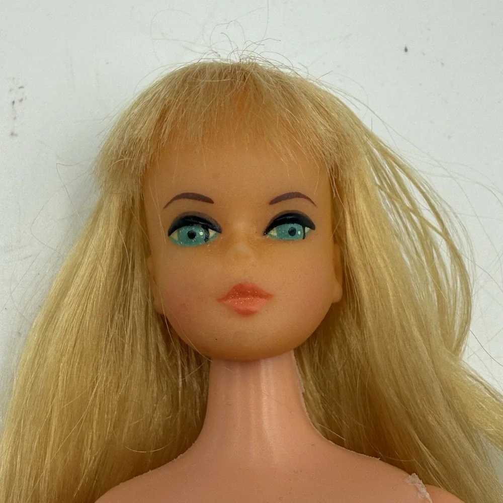 Vintage Mod 60s Blonde Skipper Doll Hong Kong Original Red Outfit White Boots